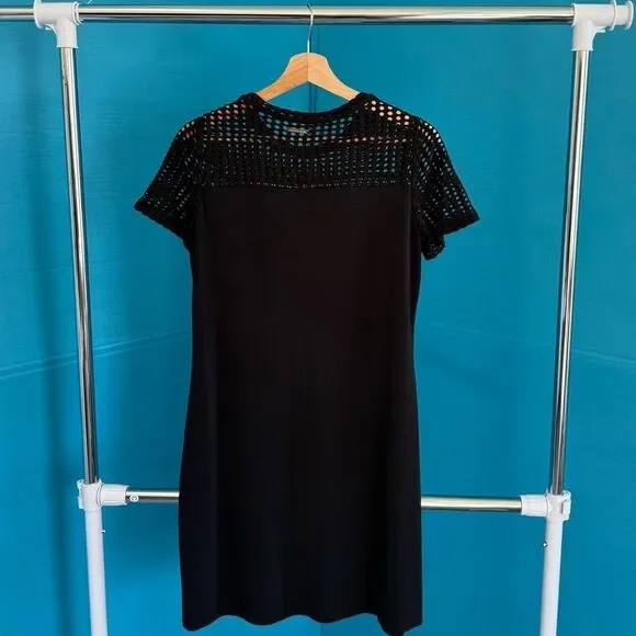 Michael Kors Women's Eyelet Cutout Dress Black Size S - Picture 2 of 15